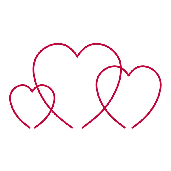 Walentynkowy Projekt Symbolu Serca Walentynki Karta Ślubna Romantyczny Motyw Miłosny — Wektor stockowy