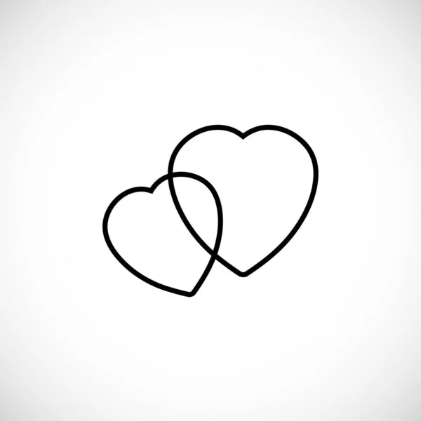 Valentine Hjärta Symbol Design Alla Hjärtans Dag Bröllop Kort Romantiska — Stock vektor