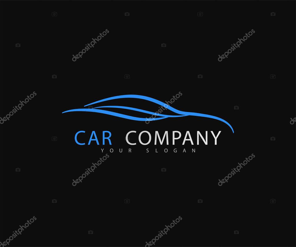 Abstract car logo sign. Automotive company symbol. Auto shop. Vector illustration