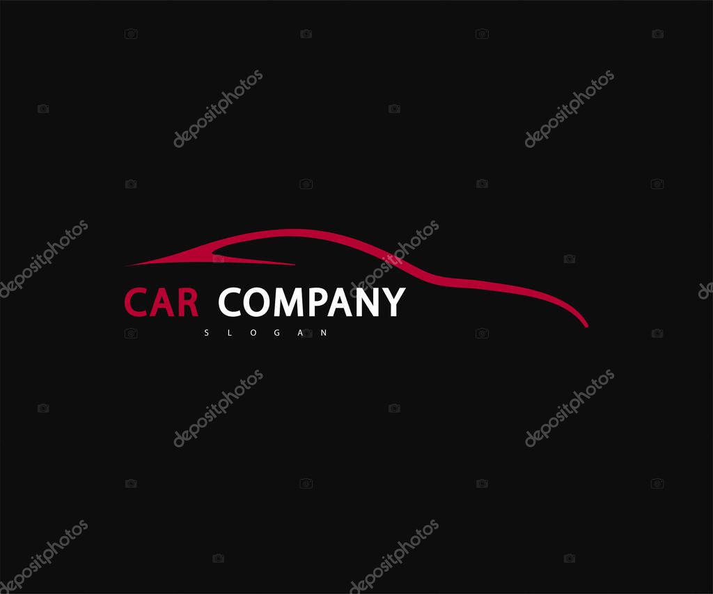 Abstract car logo sign. Automotive company symbol. Auto shop. Vector illustration