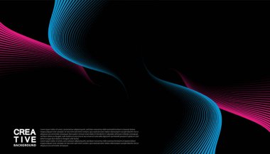 Soyut renkli dalga çizgisi vektör arkaplanı. Fikirleriniz için çizgi eğrisi modern tasarım, afişler, afişler, posterler. Eps10 vektör şablonu.