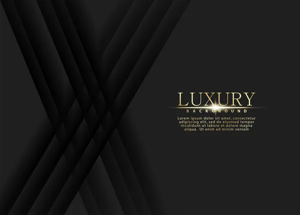 Fond Abstrait Luxe Noir Avec Des Lignes Brillantes Design Moderne — Image vectorielle