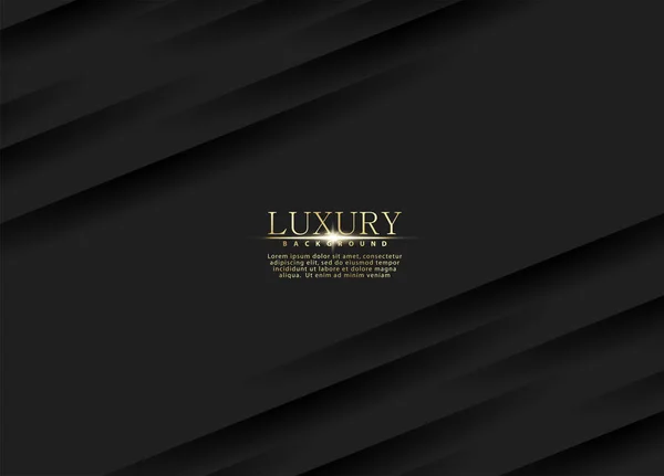 Fundo Luxo Preto Abstrato Com Linhas Brilhantes Design Moderno Elegante — Vetor de Stock