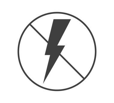 Elektriksel tehlike işareti. Şimşek ya da gök gürültüsü simgeleri yok. Yüksek voltaj işareti. Uyarı ve Tehlike sembolü. Vektör illüstrasyonu.