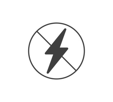 Elektriksel tehlike işareti. Şimşek ya da gök gürültüsü simgeleri yok. Yüksek voltaj işareti. Uyarı ve Tehlike sembolü. Vektör illüstrasyonu.