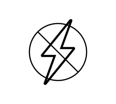Elektriksel tehlike işareti. Şimşek ya da gök gürültüsü simgeleri yok. Yüksek voltaj işareti. Uyarı ve Tehlike sembolü. Vektör illüstrasyonu.