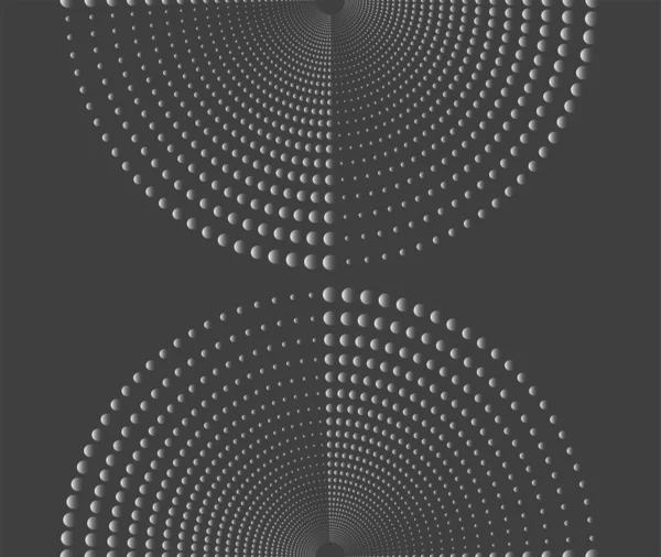 Spiralvågornas Rytmdynamik Abstrakt Virvlande Form Med Prickar Design Spiral Bakgrund — Stock vektor