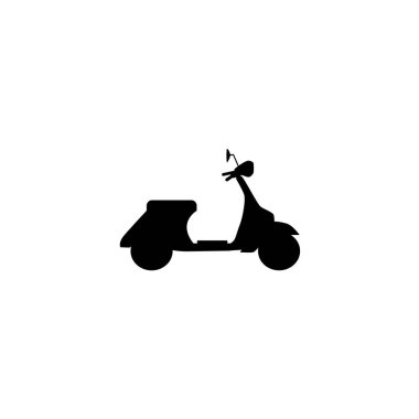 Klasik scooter. Motosiklet logosu, simge
