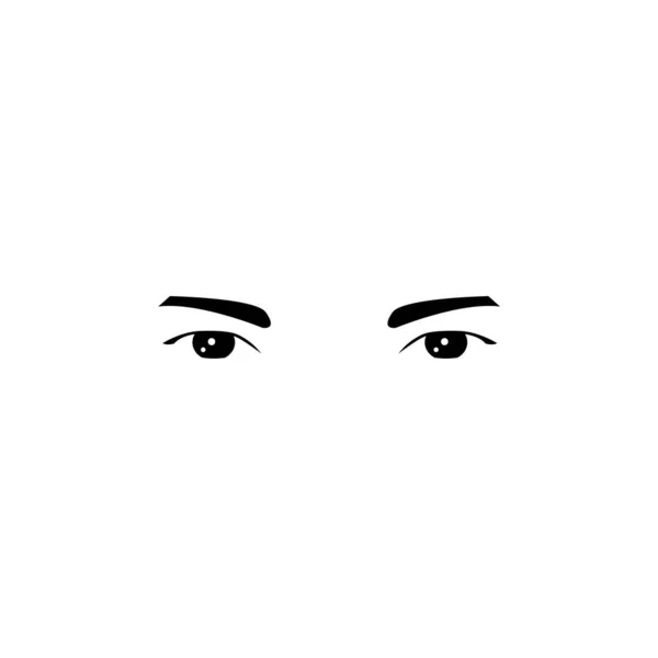 Conjunto Ojos Dibujos Animados Personajes Masculinos Femeninos Ilustración Vectorial — Vector de stock