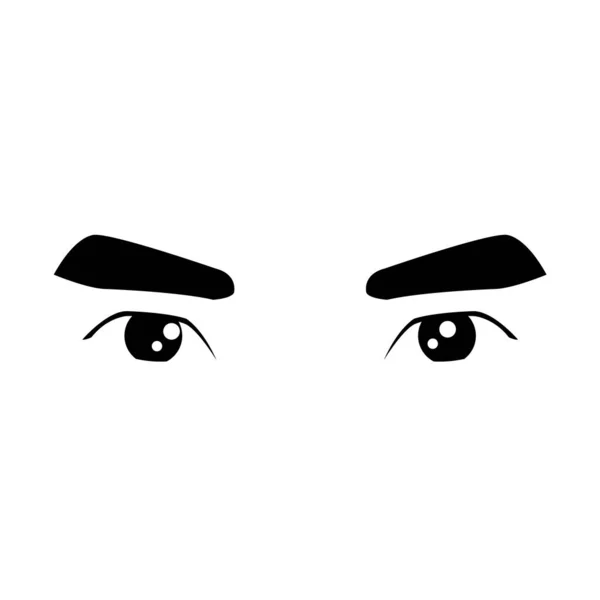 Conjunto Ojos Dibujos Animados Personajes Masculinos Femeninos Ilustración Vectorial — Vector de stock