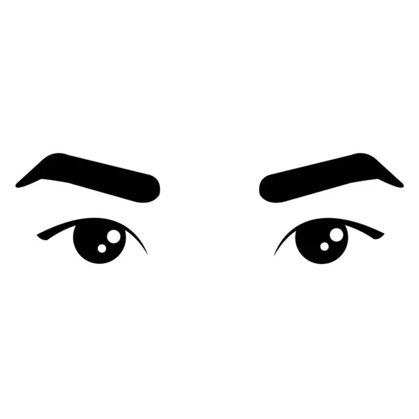 Set Cartoon Eyes Male Female Characters Vector Illustration — Stock Vector