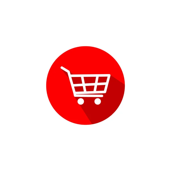 Flaches Warenkorb Symbol Logo Kaufen Verkaufs Symbol Vektorillustration — Stockvektor