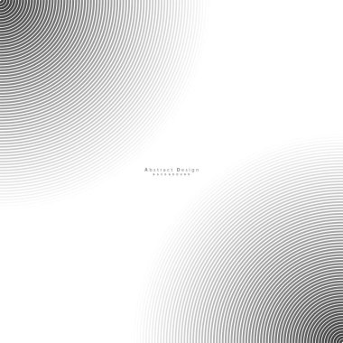 Soyut çember çizgisi arkaplanı. Yuvarlak desen. Ses dalgası için daire çiz. Vektör - İllüstrasyon