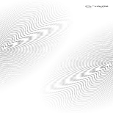 Soyut çember çizgisi arkaplanı. Yuvarlak desen. Ses dalgası için daire çiz. Vektör - İllüstrasyon