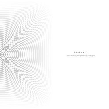 Soyut çember çizgisi arkaplanı. Yuvarlak desen. Ses dalgası için daire çiz. Vektör - İllüstrasyon