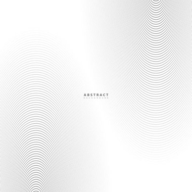 Soyut çember çizgisi arkaplanı. Yuvarlak desen. Ses dalgası için daire çiz. Vektör - İllüstrasyon