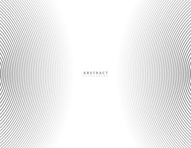 Soyut çember çizgisi arkaplanı. Yuvarlak desen. Ses dalgası için daire çiz. Vektör - İllüstrasyon