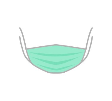 Tıbbi maskeler. Sağlık sembolü düz stil. Corona Virüs 2020. Tasarım web sitesi simgesi, logo, uygulama, UI. İllüzyon - Vektör. EPS10.