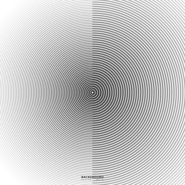 抽象的な円の線の背景 音の波のサークル ベクター イラスト — ストックベクタ