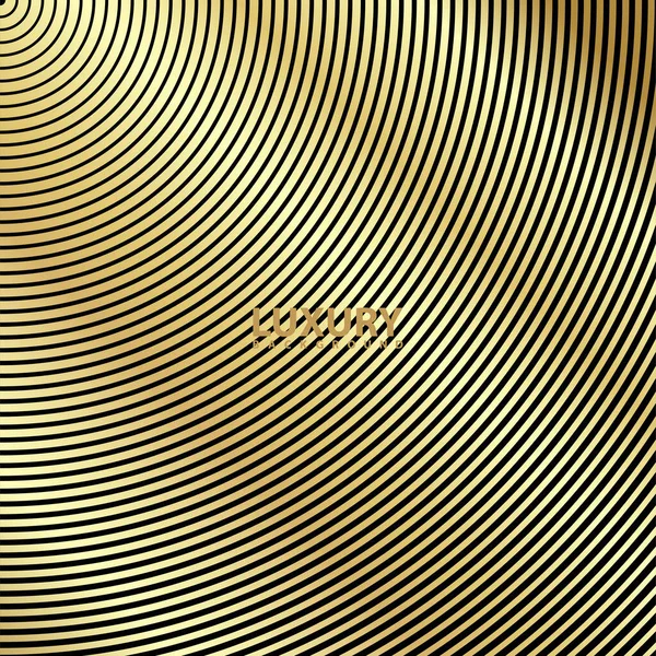 Koncentriskt Cirkelelement Guld Lyxig Färg Ring Abstrakt Vektor Illustration För — Stock vektor