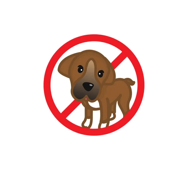 Panneau Interdiction Pour Chien Animaux Non Admis Signe Illustration Vectorielle — Image vectorielle