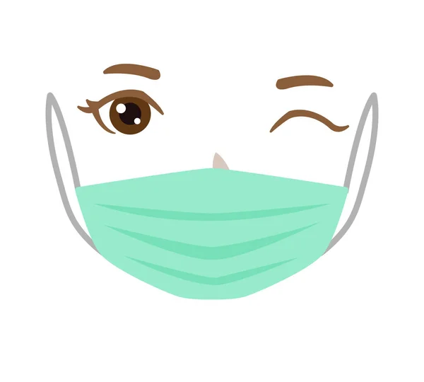 Orang Dengan Masker Pelindung Medis Perlindungan Dari Virus Covid Pm2 - Stok Vektor