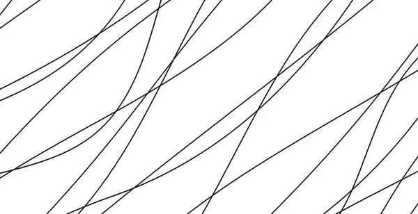 Líneas Trazadas Mano Patrón Abstracto Onda Simple Sin Costura Patrón — Vector de stock