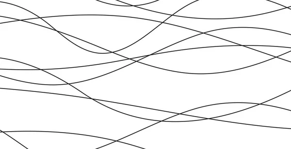 Handgezeichnete Linien Abstraktes Muster Welle Einfache Nahtlose Glatte Muster Web — Stockvektor