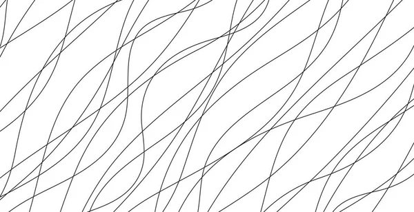 Linee Disegnate Mano Astratto Modello Onda Semplice Senza Soluzione Continuità — Vettoriale Stock