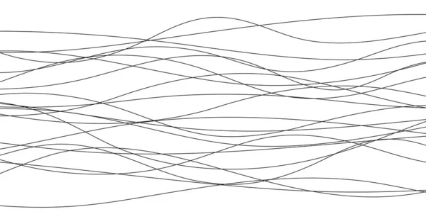 Linhas Desenhadas Mão Abstrato Onda Padrão Simples Sem Costura Padrão — Vetor de Stock