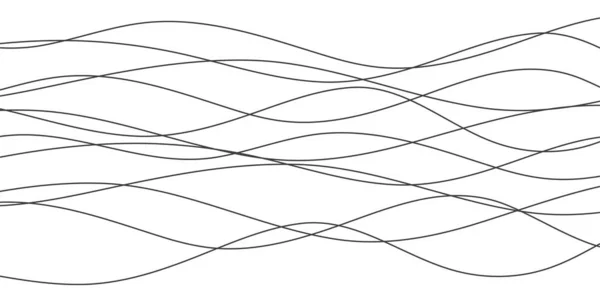 Ручные Линии Абстрактный Рисунок Волны Простой Гладкий Рисунок Веб Дизайн — стоковый вектор