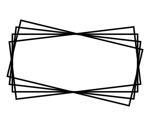 Fyrkantig Ram Geometriskt Abstrakt Kvadratiskt Element Vektorillustration — Stock vektor