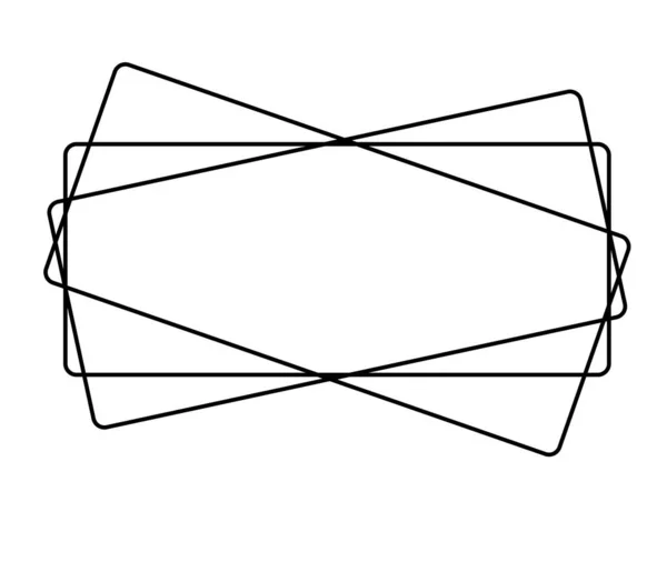 Quadratischer Rahmen Geometrische Abstrakte Quadratische Elemente Vektorillustration — Stockvektor