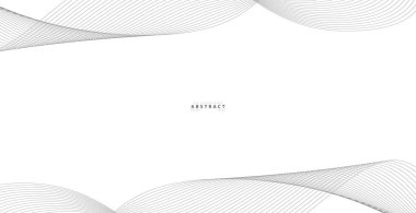 El çizgileri. Beyaz arka planda soyut dalgalı çizgiler izole edilmiş. Dalga çizgisi sanatı, kıvrımlı düz tasarım. Vektör illüstrasyonu EPS 10.