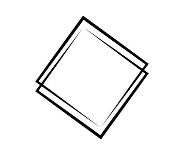 Kare kare. Geometrik soyut kare ögesi. Vektör illüstrasyonu