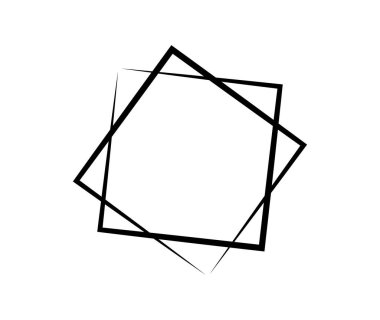 Kare kare. Geometrik soyut kare ögesi. Vektör illüstrasyonu