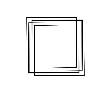 Kare kare. Geometrik soyut kare ögesi. Vektör illüstrasyonu