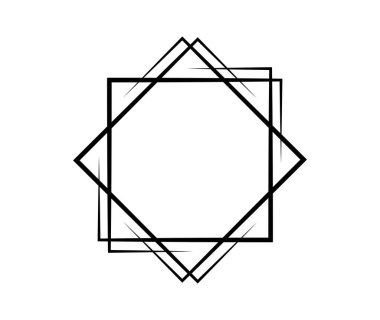 Kare kare. Geometrik soyut kare ögesi. Vektör illüstrasyonu