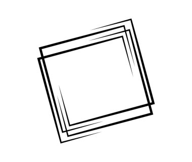 Kare kare. Geometrik soyut kare ögesi. Vektör illüstrasyonu