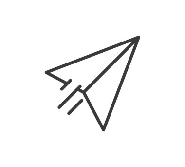 Mesaj Simgesi. Logo Vektörü. Kağıt düzlem simgesi