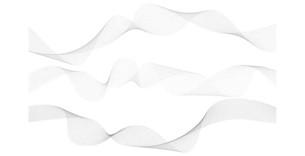 Hand Drawn Lines Abstract Wavy Stripes White Background Isolated Wave — Archivo Imágenes Vectoriales