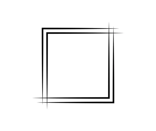 Τετράγωνο Πλαίσιο Γεωμετρικό Αφηρημένο Τετράγωνο Στοιχείο Εικονογράφηση Διανύσματος — Διανυσματικό Αρχείο