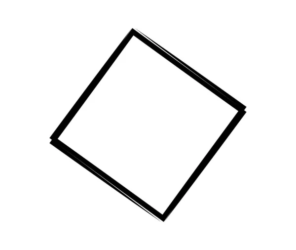 Quadratischer Rahmen Geometrische Abstrakte Quadratische Elemente Vektorillustration — Stockvektor