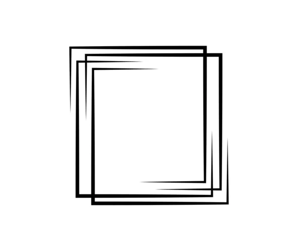 Marco Cuadrado Elemento Cuadrado Geométrico Abstracto Ilustración Vectorial — Archivo Imágenes Vectoriales