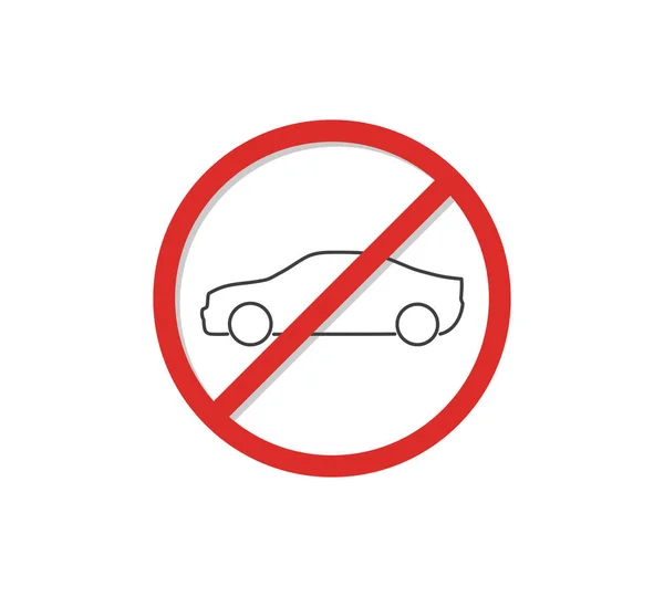 Cerchio Proibito Segno Nessuna Auto Nessun Segno Parcheggio Illustrazione Vettoriale — Vettoriale Stock