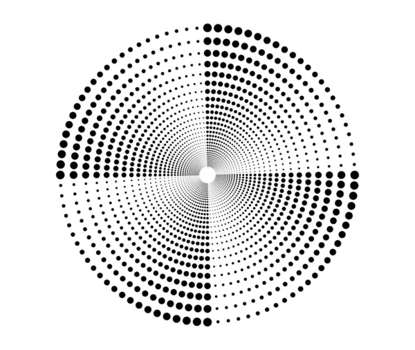 Spiral Wave Rhythm Dynamic Abstract Swirl Form Dots Design Spiral — Stock Vector