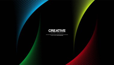 Soyut renkli dalga çizgisi vektör arkaplanı. Fikirleriniz için çizgi eğrisi modern tasarım, afişler, afişler, posterler. Eps10 vektör şablonu.