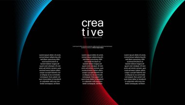 Soyut renkli dalga çizgisi vektör arkaplanı. Fikirleriniz için çizgi eğrisi modern tasarım, afişler, afişler, posterler. Eps10 vektör şablonu.