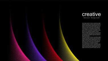 Soyut renkli dalga çizgisi vektör arkaplanı. Fikirleriniz için çizgi eğrisi modern tasarım, afişler, afişler, posterler. Eps10 vektör şablonu.