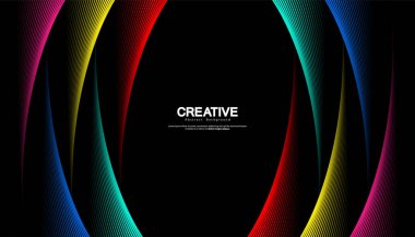 Soyut renkli dalga çizgisi vektör arkaplanı. Fikirleriniz için çizgi eğrisi modern tasarım, afişler, afişler, posterler. Eps10 vektör şablonu.